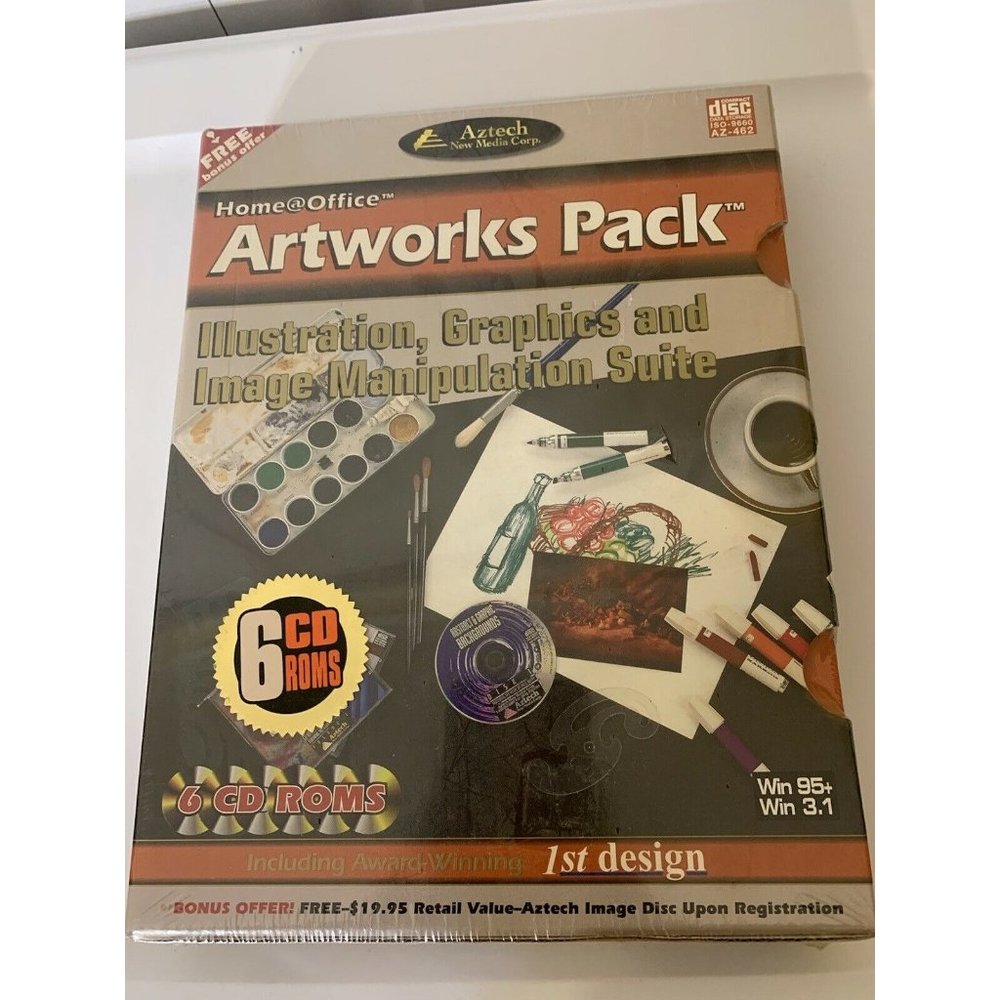 Aztech‎ Artworks Pack Illustration Graphics And Image Manipulation Suite 6 CDs